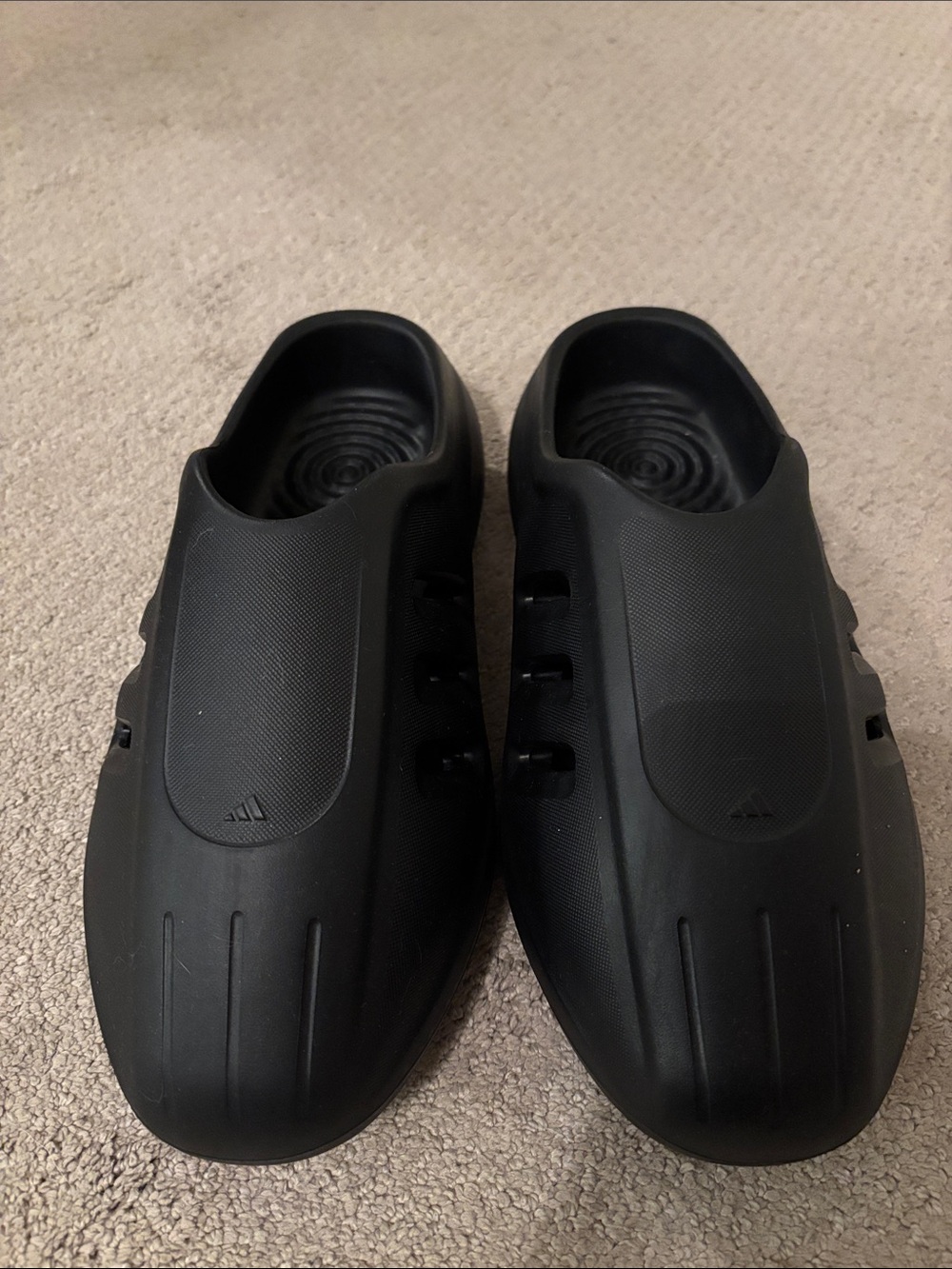 adidas Men’s Black Slip-On Clog Loafers